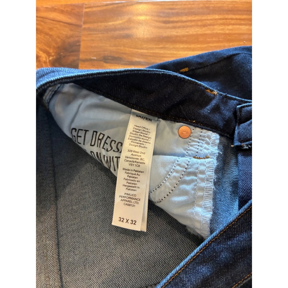 DU/ER Performance Denim Slim‎ Flare Jeans Indigo Blue Mens 32x32 WFLS4275 - Picture 3 of 10